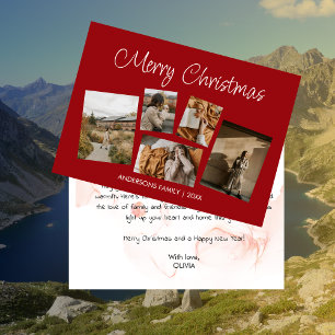 Moderne Weihnachts-Fotocollage-Urlaubskarte Feiertagskarte