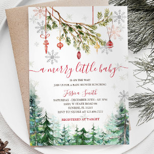 Moderne Weihnachts-Pine Trees Feiertag einladen Einladung