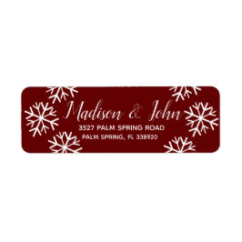 Moderne Weihnachts-Snowflake-Scatter-Adresse