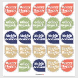 Moderne Weihnachts-Sticker-Siegel Aufkleber