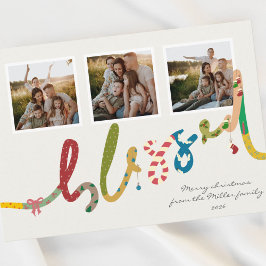 Moderne Weihnachts-Weihnachtskarte für das Foto Feiertagskarte