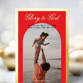 Moderne Weihnachts-Weihnachtskarte für Fotos Folien Feiertagskarte