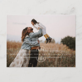 Moderne Weihnachtsbaum-Banner Flat Holiday Card Feiertagspostkarte