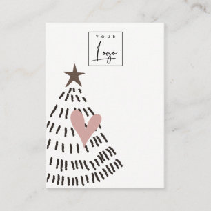 Moderne Weihnachtsbaum Blank Schmuck Display Logo Visitenkarte