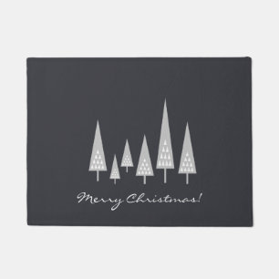 Moderne Weihnachtsbaum-frohe Weihnachten Fußmatte