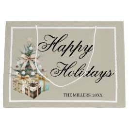 Moderne Weihnachtsbaum-Geschenktasche Große Geschenktüte