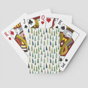 Moderne Weihnachtsbaum-Illustrationsmuster Spielkarten
