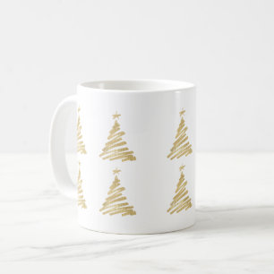 Moderne Weihnachtsbaum-Imitate Gold Foil Kaffeetasse