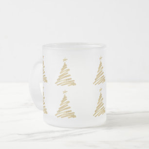 Moderne Weihnachtsbaum-Imitate Gold Foil Mattglastasse
