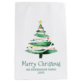 MODERNE WEIHNACHTSBAUM MITTLERE GESCHENKTÜTE
