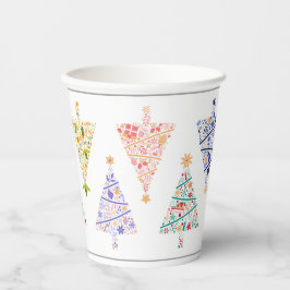 Moderne Weihnachtsbaum-Party-Cups - Set 2 Pappbecher