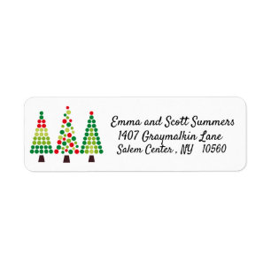 Moderne Weihnachtsbaum-Polka-Punkte