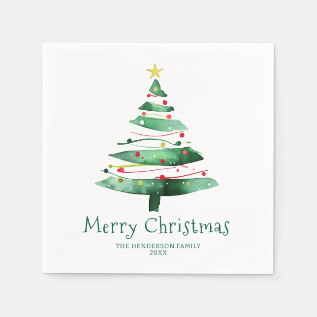 MODERNE WEIHNACHTSBAUM SERVIETTE (Vorderseite)