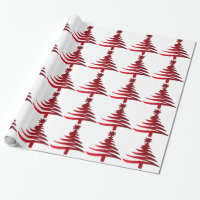 Moderne Weihnachtsbaum Stift Rot drucken
