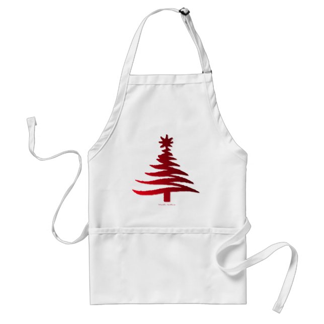 Moderne Weihnachtsbaum Stift Rot drucken Schürze (Vorne)
