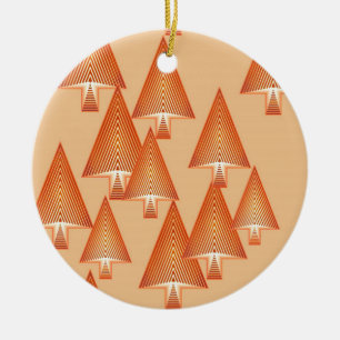 Moderne Weihnachtsbäume aus Metall - Rose Keramikornament
