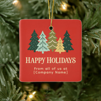 Moderne Weihnachtsbäume Corporate Frohe Feiertage Keramikornament