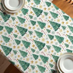 Moderne Weihnachtsbäume festliche Feiertags-Tischd Tischdecke
