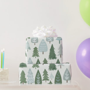 Moderne Weihnachtsbäume Geschenkpapier