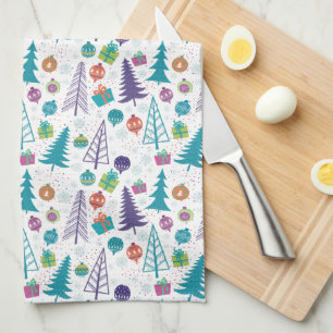 Moderne Weihnachtsbäume Geschirrtuch