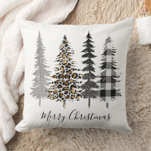 Moderne Weihnachtsbäume im Farmhouse-Stil Kissen
