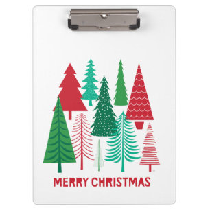 moderne Weihnachtsbäume Klemmbrett