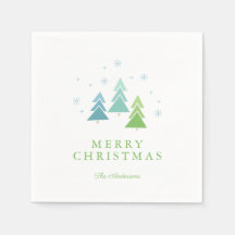 Moderne Weihnachtsbäume und Schneeflocken