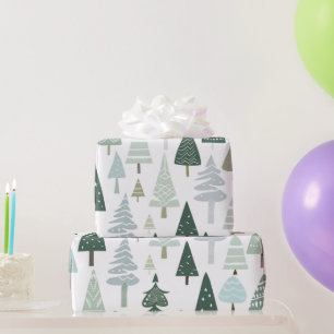 Moderne Weihnachtsbaumen elegant Geschenkpapier