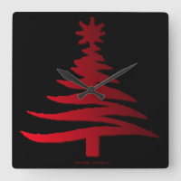 Moderne Weihnachtsbaumgestalt Druckrot