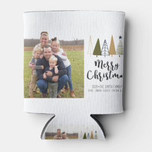 Moderne Weihnachtsbaumkarte Dosenkühler