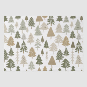 Moderne Weihnachtsbaummuster Seidenpapier
