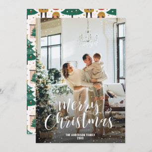 Moderne Weihnachtsbaumschmuck Schokolade Foto Feiertagskarte