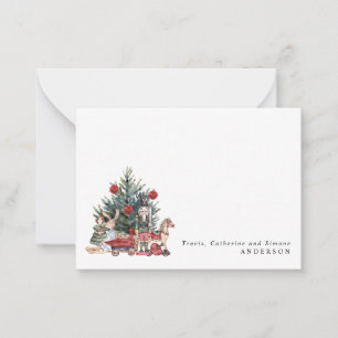 Moderne Weihnachtsbaumspielzeug-Nutcracker-Feierta Mitteilungskarte