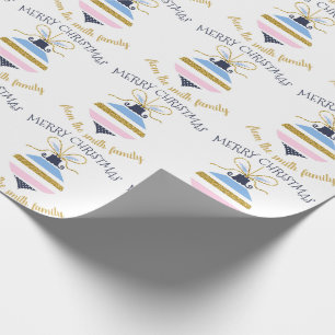 Moderne Weihnachtsbaumverzierung Personalisiert Geschenkpapier