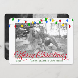 Moderne Weihnachtsbeleuchtung | 2 FOTO Feiertagskarte