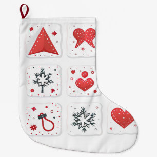 Moderne Weihnachtsdekoration Großer Weihnachtsstrumpf