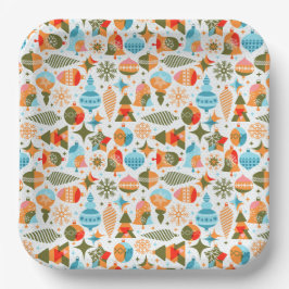 Moderne Weihnachtsdruckplatte Pappteller