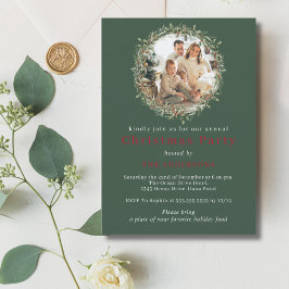 Moderne Weihnachtsfeier im Foto Einladung