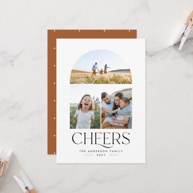 Moderne Weihnachtsfeierlichkeiten aus dem 3. Foto  (Vorderseite/Rückseite Beispiel)