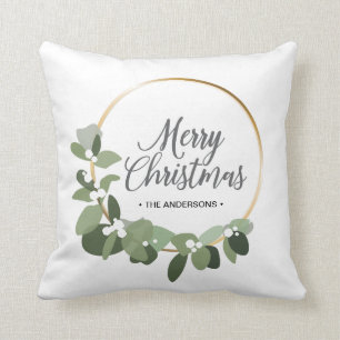 Moderne Weihnachtsfeiertage frohe Weihnachten Kissen