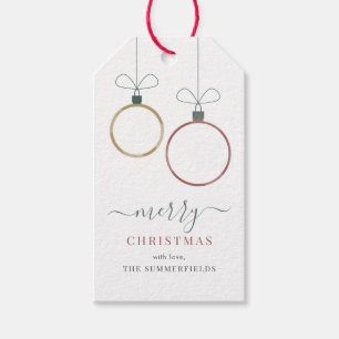 Moderne Weihnachtsfeiertage Geschenkanhänger