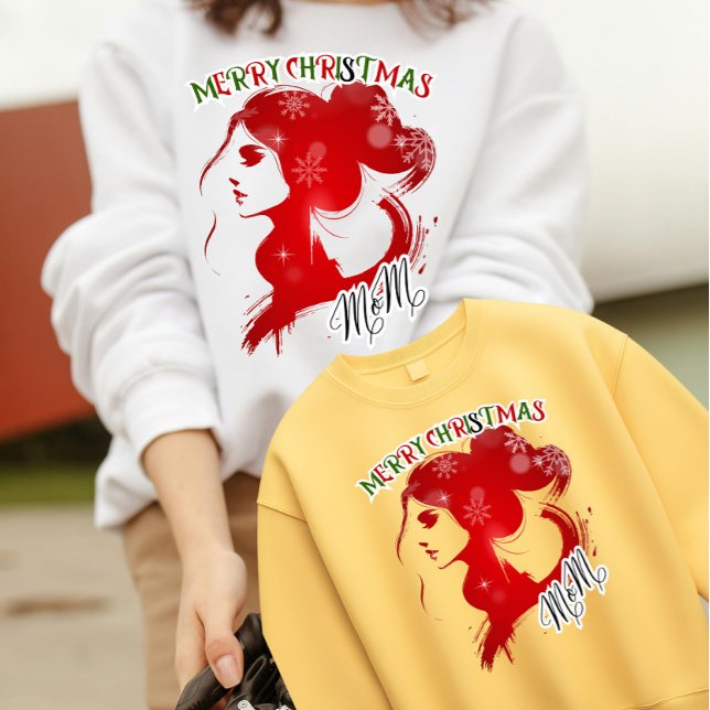 Moderne Weihnachtsfeiertage in der Mama Sweatshirt (Von Creator hochgeladen)