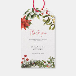 Moderne Weihnachtsfeiertage Maßgeschneiderte Hochz Geschenkanhänger