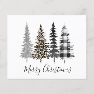 Moderne Weihnachtsfeiertage mit Leopard und Karo