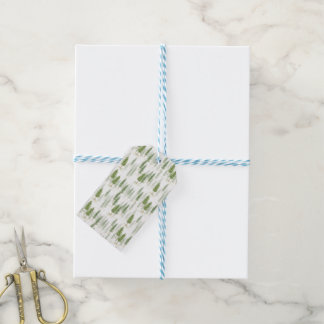 Moderne Weihnachtsfeiertage Pine Trees Geschenkanhänger