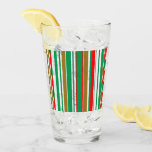 Moderne Weihnachtsferien-Saison Streifen Glas