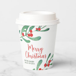 Moderne Weihnachtsfirma Pappbecher