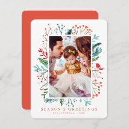 Moderne Weihnachtsfolien Feiertagskarte