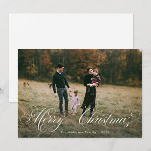 Moderne Weihnachtsfoto-Familienfeiertage  Feiertagskarte