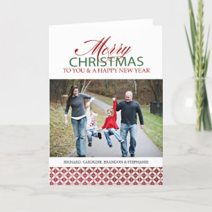 Moderne WeihnachtsFoto-Gruß-Karte Feiertagskarte